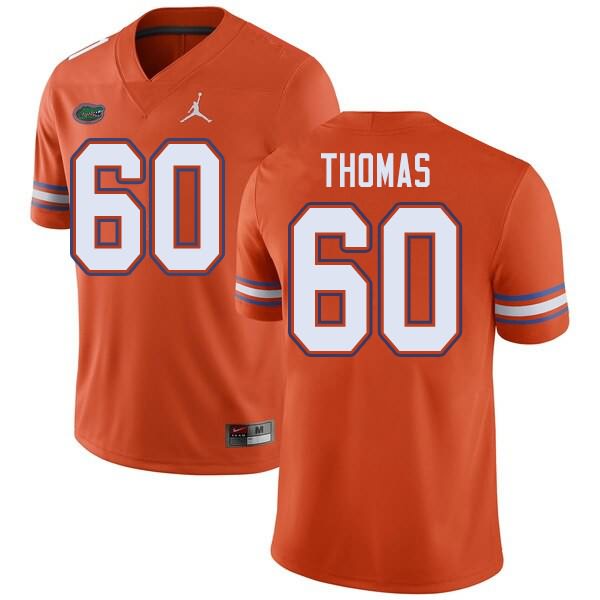 NCAA Florida Gators Da'Quan Thomas Men's #60 Jordan Brand Orange Stitched Authentic College Football Jersey EIM8064IX